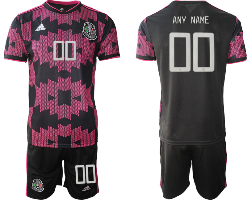 Men 2020-2021 Season National team Mexico home black customized Soccer Jersey->mexico jersey->Soccer Country Jersey
